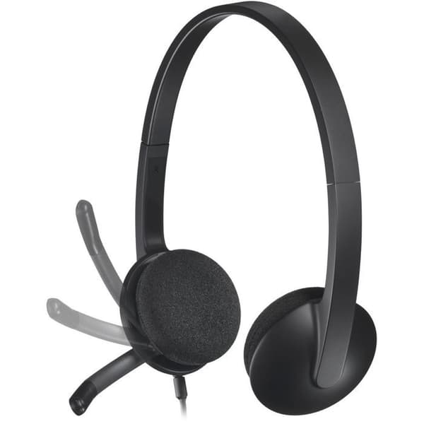Hörlurar - Trådad - Logitech - H340 - USB - Antistörning - Svart