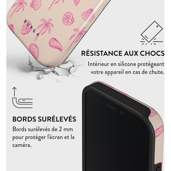 Coque - BURGA - Beach Please - iPhone 16 Plus - Antichocks - TPU och silikon - MagSafe