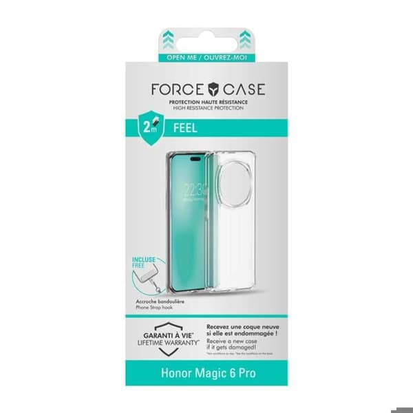 Skal med skydd - FORCE CASE - Honor Magic 6 Pro - Stötsäker - Transparent - Hård
