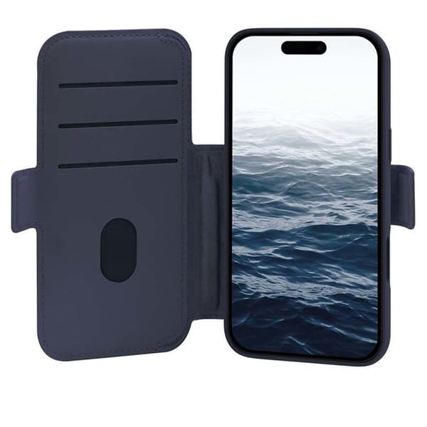 Plånboksfodral med Ställfunktion för iPhone 17 Pro Max material ICON DBRAMANTE1928 Mörkblå