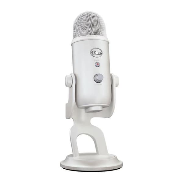 Mikrofon gamer - Trådad - Logitech G - Blå Yeti - USB - Vit