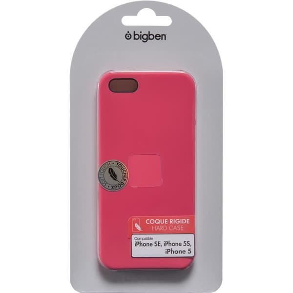 Coque - BigBen - iPhone 5/5S/SE - Hård - Soft touch - Vattenmelonröd