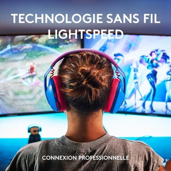 Gaming headset - Trådlös - Logitech G - G435 Lightspeed - Blå