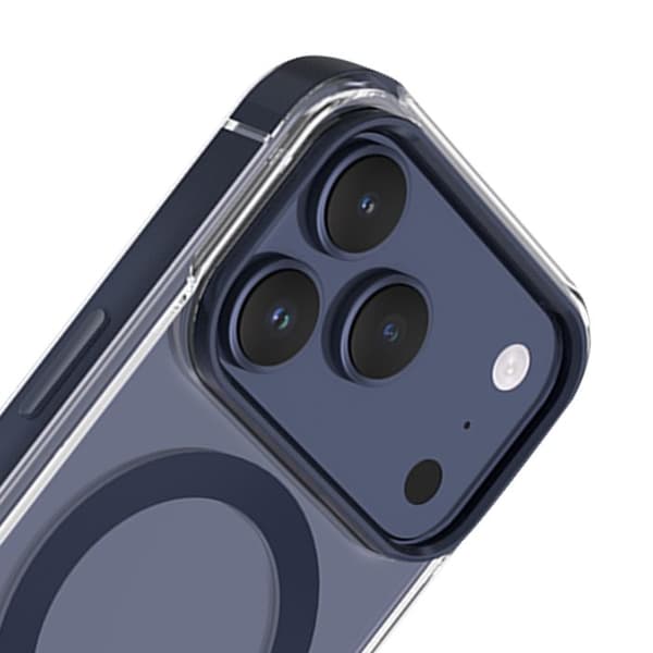 Coque - FORCE CASE - för iPhone 17 Pro MagSafe Kontur Metall Stötsäker 2m Premium Blå