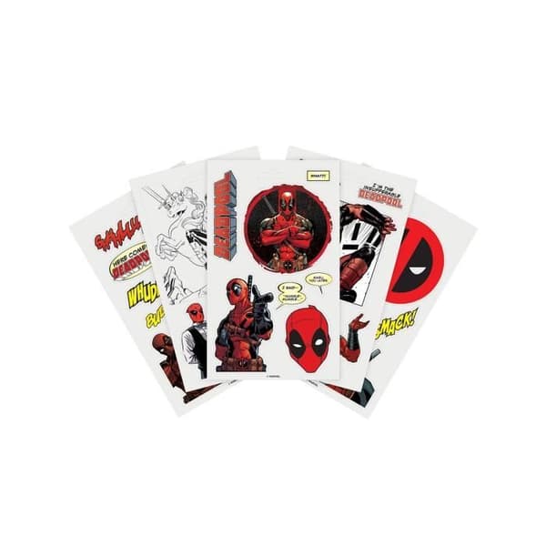 Deadpool Decal Gadget - MARVEL - Comic Art Print - Vit- USED