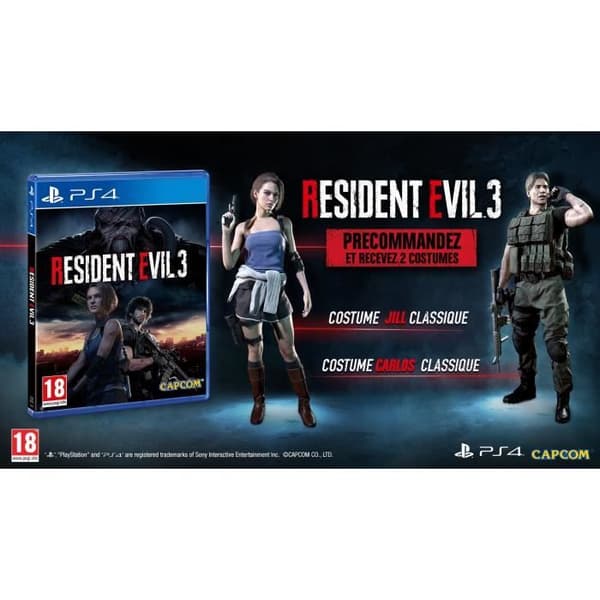CAPCOM Resident Evil 3 PS4-spel Singleplayer Online-multiplayer