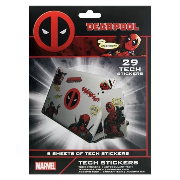 Deadpool Decal Gadget - MARVEL - Comic Art Print - Vit- USED