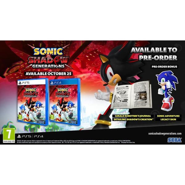 SONIC X SKUGGA GENERATIONER - Version PS4