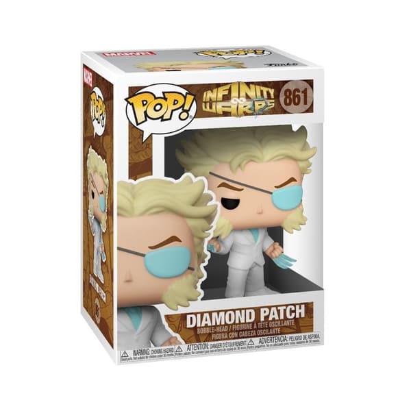 POP Marvel Infinity Warps Diamond Patch Figur - FUNKO - 9 cm - Svart - Marvel - Pop!- USED