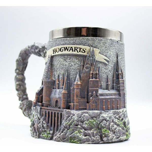 Mugg - Harry Potter - Hogwarts - 350ml - Polyresin - Grå- USED