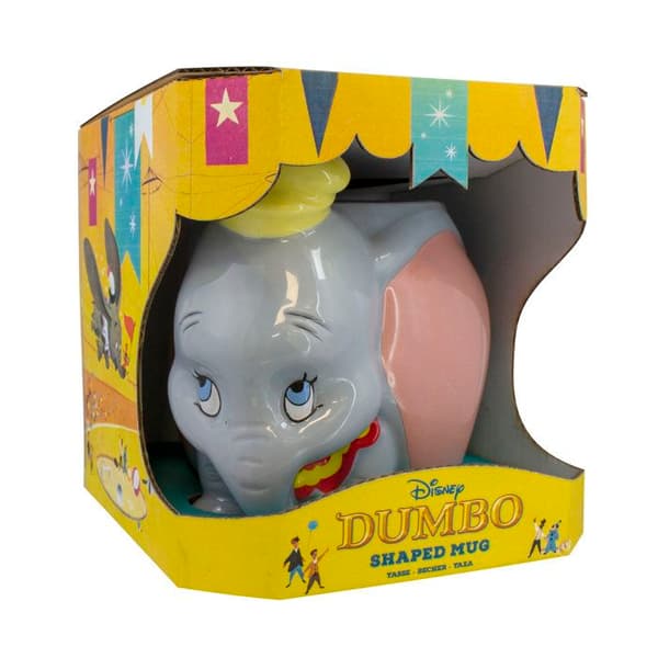 Mugg 3D - DISNEY - Dumbo - Grå - Rund - 400ml- USED