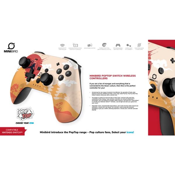 Spelkontroll - Minibird - PopTop Minibird - Bluetooth - Multifärgad - Vibration- USED