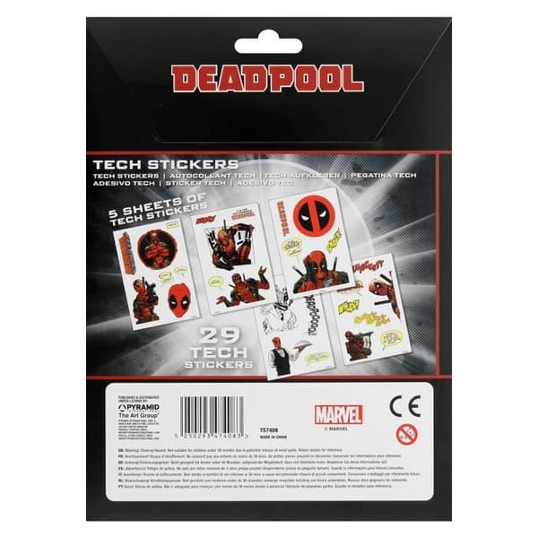 Deadpool Decal Gadget - MARVEL - Comic Art Print - Vit- USED