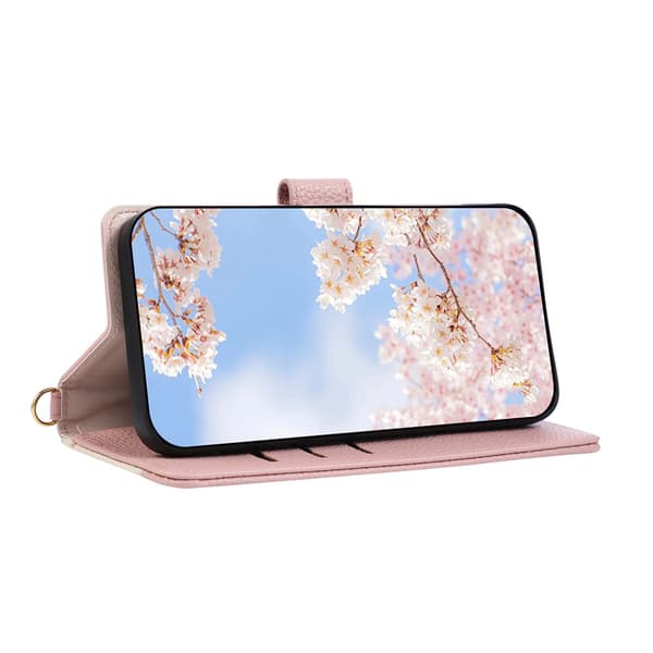 SKALO Litchi Plånboksfodral för Google Pixel 11 Pro XL - Rosa