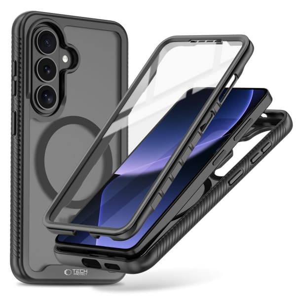 Tech-Protect Defense MagSafe 360° Cover til Samsung Galaxy S26 - Sort