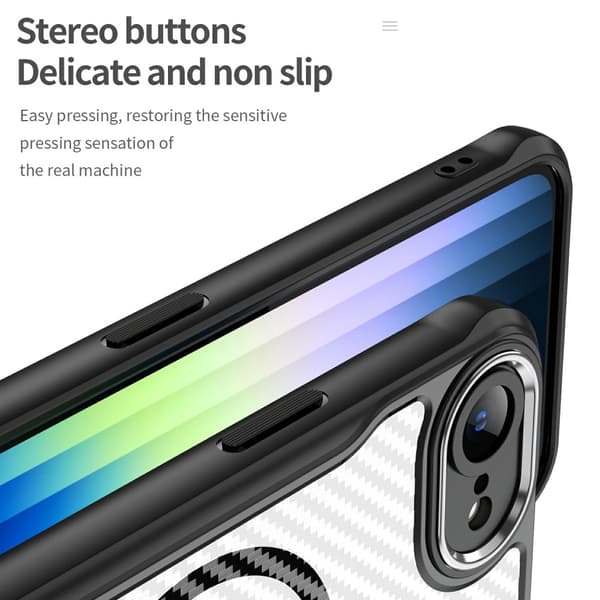 SKALO Translucent Carbon Cover til iPhone 17e - Sort