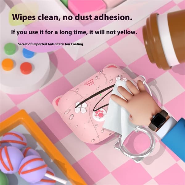 SKALO Cute Cat Controller Cover til AirPods Pro 3 - Pink