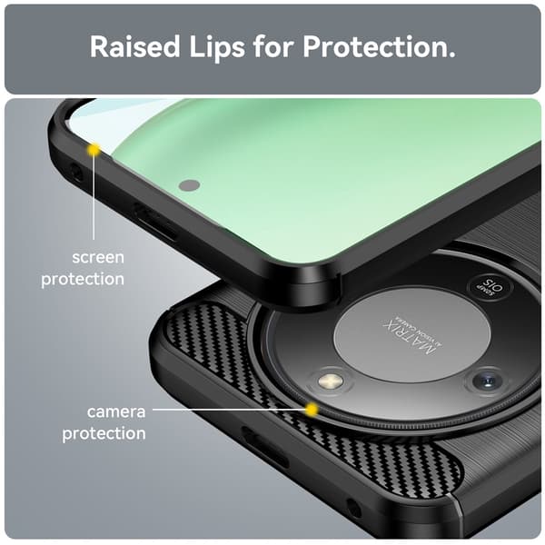 SKALO Armor Carbon Cover til Honor Magic8 Lite - Sort