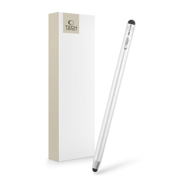 Tech-Protect Touch Styluspenna Dual Tip 14cm - Silver