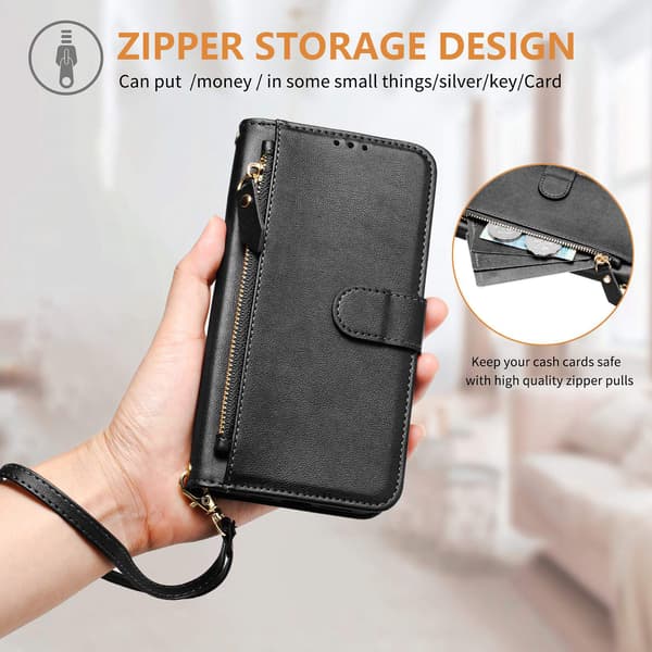 SKALO 8-RUM Flip Cover til iPhone 18 Pro - Sort