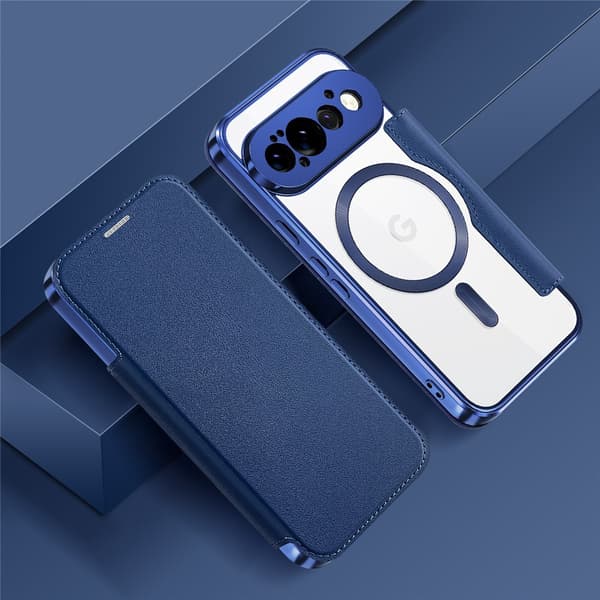 SKALO Slim Kotelo sopii Google Pixel 11 Pro - Sininen