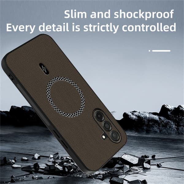 SKALO Triangle Texture PU-Læder Cover til Samsung Galaxy A27 5G - Sort