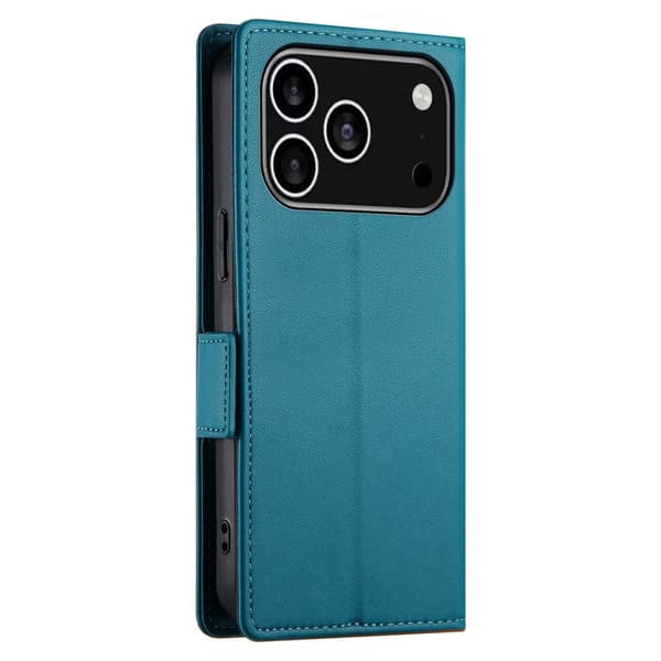 SKALO PU-læder Flip Cover til iPhone 18 Pro - Blå