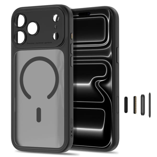 Tech-Protect MagPeak MagSafe CC Skal för iPhone 17 Pro Max - Mattsvart
