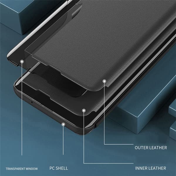 SKALO Clear View Window Cover til Samsung Galaxy A27 5G - Sort