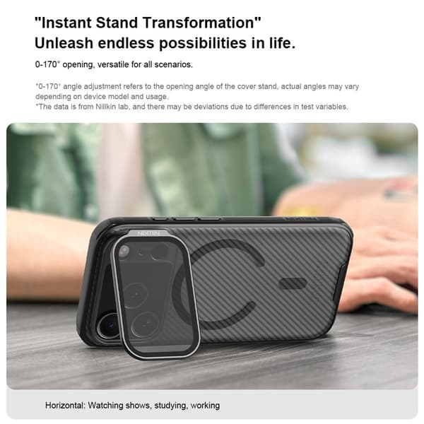 NILLKIN Camshield Prop Magnetic Series Cover til iPhone 18 Pro - Sort
