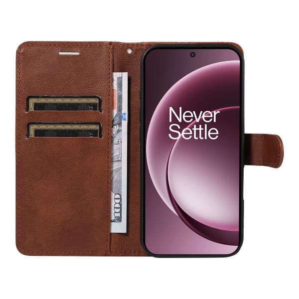 SKALO OnePlus 15 PU-läder Plånboksfodral