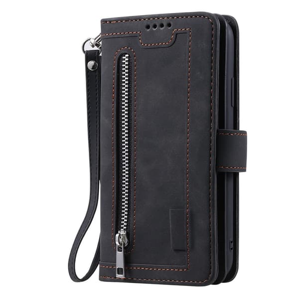 SKALO Big Wallet 9-LOMMER Flip Cover til iPhone 18 Pro Max - Sort