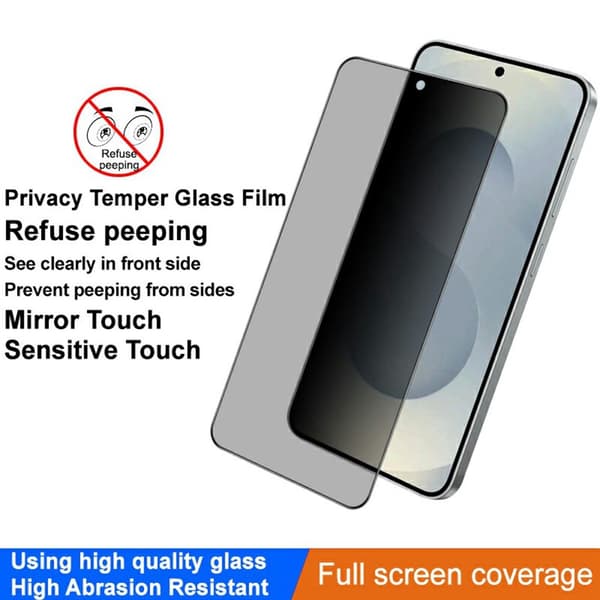 IMAK Privacy Hærdet Glas til Samsung Galaxy S26 - Sort