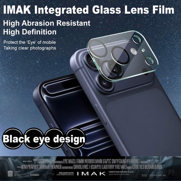 IMAK Kameraskydd Härdat Glas för iPhone 18 Pro Max - Transparent