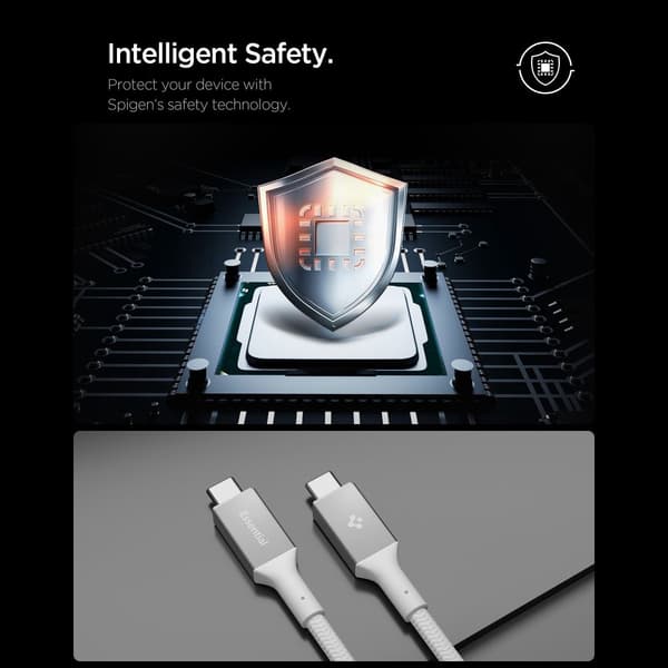 Spigen EB10015CC Essential USB-C-kabel 100W 1.5m - Vit