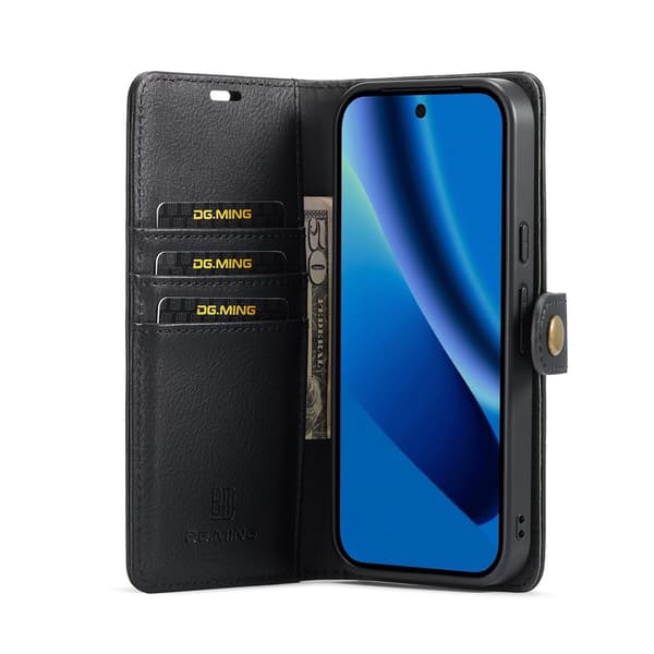 DG MING 2-i-1 Magnet Plånboksfodral för Google Pixel 10a - Svart