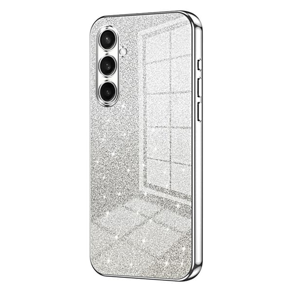 SKALO Electroplating Glitter Cover til Samsung Galaxy A27 5G - Sølv