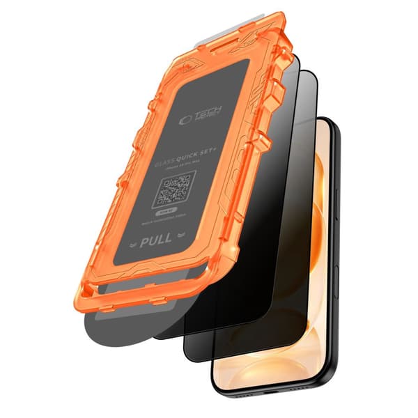 2-PACK Tech-Protect Quick Set Spy+ Privacy Skärmskydd i Härdat glas för iPhone 18 Pro - Svart