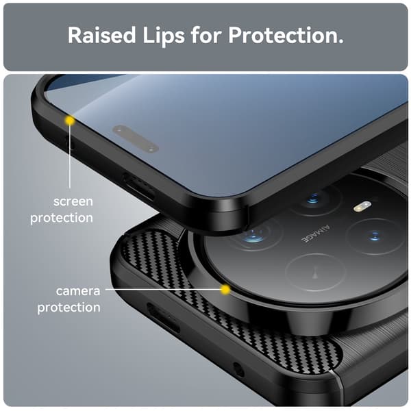 SKALO Armor Carbon Cover til Honor Magic8 Pro - Sort