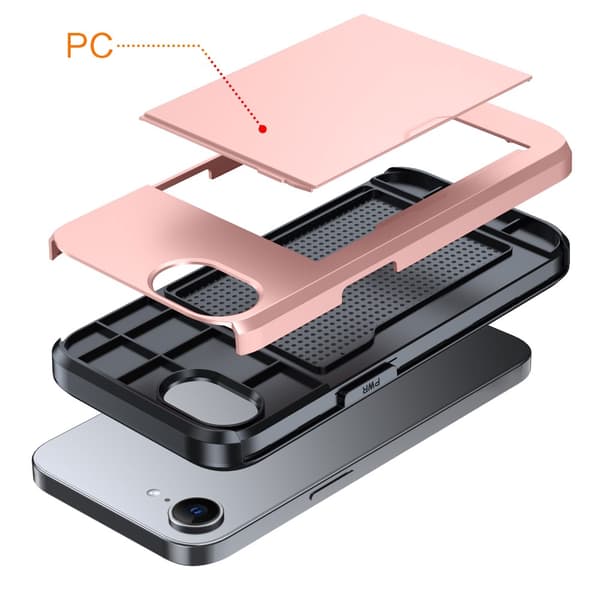 SKALO Armor Kortholder Cover til iPhone 17e - Blå
