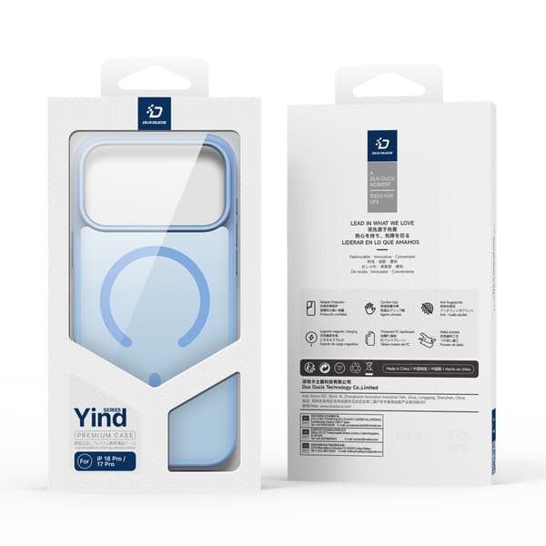 DUX DUCIS Yind Series Matte Finish Cover til iPhone 18 Pro - Blå