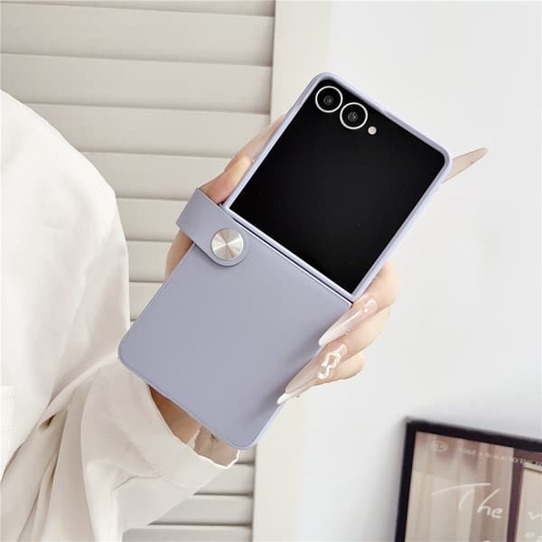 SKALO PU-Læder Loop Cover til Samsung Galaxy Z Flip8 - Sort