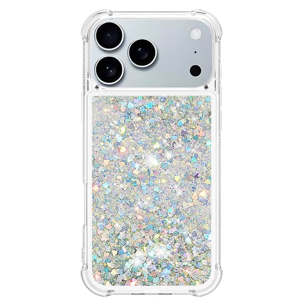 SKALO Kvicksand Glitter Skal för iPhone 18 Pro - Silver