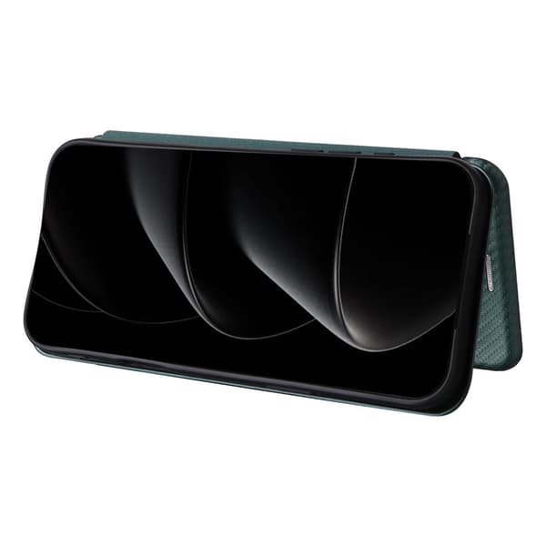 SKALO Carbon Fiber Plånboksfodral för iPhone 17 Pro Max - Grön