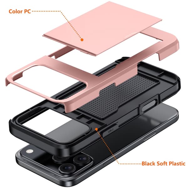 SKALO Armor Kortholder Cover til iPhone 18 Pro Max - Grøn