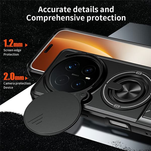 SKALO Kameraslider Ring/Stativ Cover til Honor Magic8 Pro - Sort