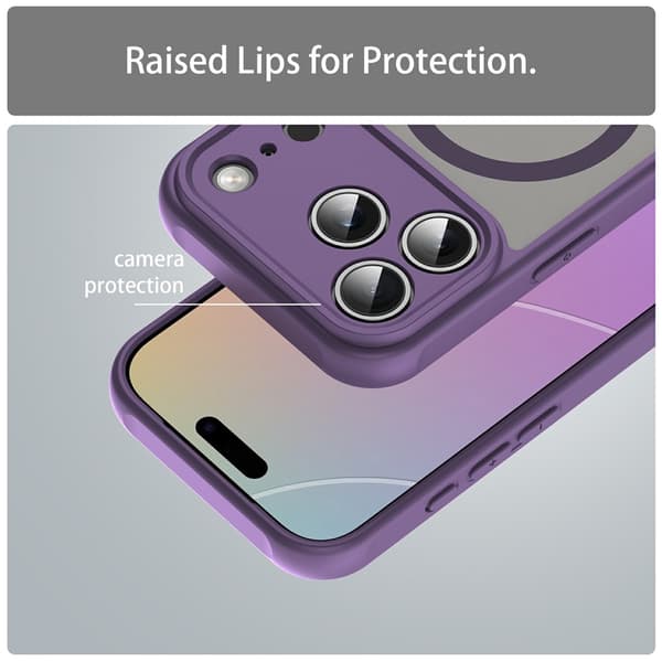SKALO Mat Hybrid Cover til iPhone 18 Pro Max - Lilla