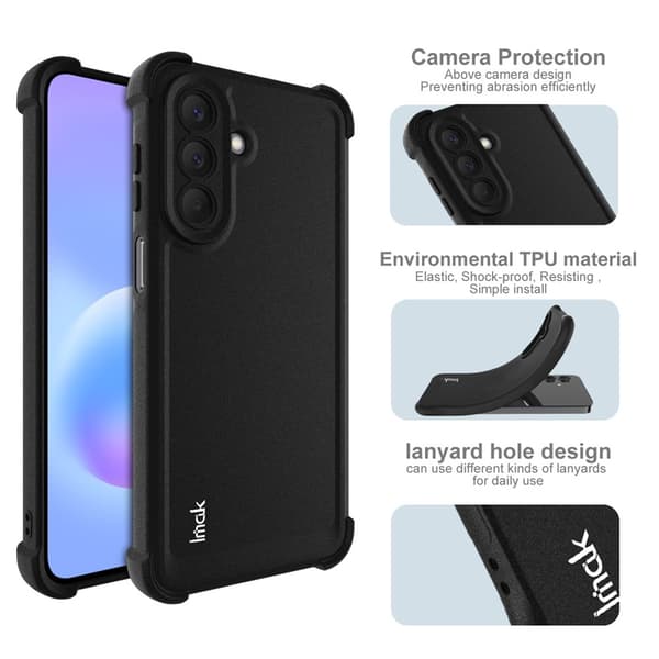 IMAK Drop Proof Matte TPU Cover til Samsung Galaxy A27 5G - Sort