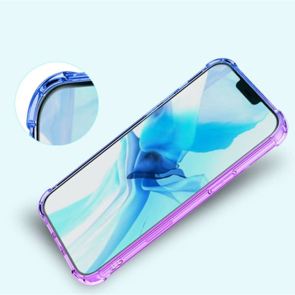 SKALO iPhone 15 Plus Gradient Extra strong TPU-skal - Blå/Rosa