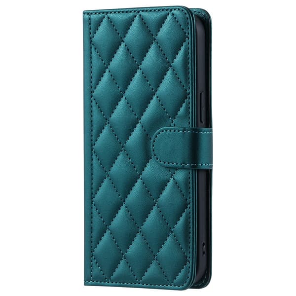 SKALO Quiltat Axelrem Plånboksfodral för iPhone 18 Pro Max - Grön